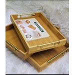 product_image_name-Generic-Bamboo Serving Tray Set with Gold Handles-2