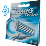 Gillette Mach 3 Turbo Shaving Blades Refill 4s