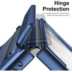 product_image_name-Generic-Luxury Foldino Leather Case for Samsung Galaxy Fold 3 with S Pen Slot, Hinge, Camera and Front Screen Safety - Blue Business Class Premium PU Cover-6