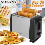 Sokany Classic 2 Slice Automatic Breakfast Bread Toaster- Non Stick
