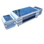  coffee table with two stools & marble top