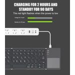product_image_name-Wireless- Portable Ultra-Slim 3 Folding Bluetooth Rechargeable Keyboard & Touch Pad  for IOS, Android, Windows -7