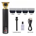 product_image_name-Generic-Shaving machine rechargable hair clipper cordless beard trimmer electric shaving machine with led display (black)-4