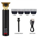 product_image_name-Generic-Shaving machine rechargable hair clipper cordless beard trimmer electric shaving machine with led display (black)-5