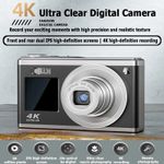 product_image_name-Generic-4K HD Optical Zoom Digital Camera 60MP Dual Screen Selfie Camera, No Memory(Silver) -3