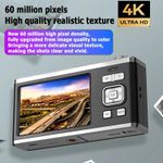 product_image_name-Generic-4K HD Optical Zoom Digital Camera 60MP Dual Screen Selfie Camera, No Memory(Silver) -4
