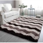 5 By 8 Soft Fluffy Zigzag Pattern Carpets Non-slip Rugs Floor Mat