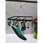 26 peg metallic cloth drying rack hanger