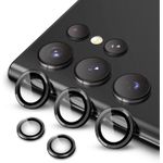 product_image_name-Generic-Samsung Galaxy S23 Ultra Phone Case, Black Metal Ring Camera Lens Protector for Enhanced Protection for Second Device-1