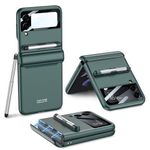 Luxury Case For Galaxy Z Flip 4 Green With Pen