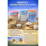 Kenpoly 2 pcs 12 litres airtight storage containers with handles.