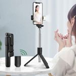 product_image_name-Generic-Universal Selfie Stick with Tripod Stand LED Light and Bluetooth Remote Shutter-5