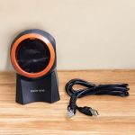 Main-one D 2D Desktop Laser Barcode Scanner High Precision Omnidirectional USB Plug and Play Windows