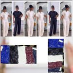 Ladies Fancy Two Pieces Pallazo-Royal Blue