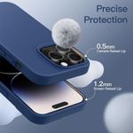 product_image_name-Generic-iPhone 15 Pro Navy Silicone Rubber Phone Cover Case, Protective Phone Case-2