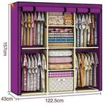 DIY Wardrobe Assemble Portable Home Storage 3 Column