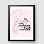 WaKi The Lord Is My Shepherd 2 Black Frame A3