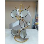 6PCS Octagonal Ceramic coffee mugs with ring