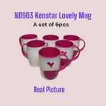 Kenstar Lovely Plastic Double Color Mug 6pcs