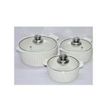 product_image_name-Generic-3 PCS Classy Ceramic Serving Bowls/casseroles-2