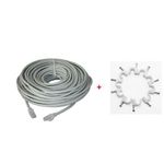 LAN Network Cable RJ45 CAT6 10M Plus 100 Pcs Clips