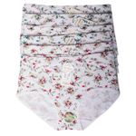 product_image_name-Fashion-3 Pieces Beautiful Flowered Cotton Seamless Ladies Panties - Assorted Colors-1