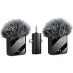 product_image_name-Generic-Wireless Vlogging Microphone – 3-in-1 Dual Mic for iPhone, Type-C Android & DSLR Camera (TX F11-2, 20m Range).-1