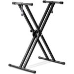 Piano/Keyboard Stand With Locking Stands Double X Shape
