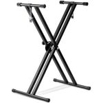 Heavy Duty Piano/Keyboard Stand With Locking Stands Double X Shape