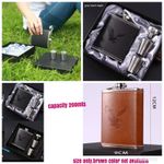 200ml Hip Flask Set, Portable Liquor Bottle, Travel Flask with Tot Cups
