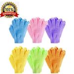 Shower Exfoliating Bath Gloves Dead Skin Remover Body Exfoliator Scrub Body Wash Scrubber Custom Nylon Five Fingers Mitt Massage Gloves For Bathing