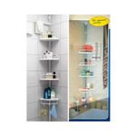 4 Layer Multi Corner Shelf Tension Pole-Bathroom Organizer