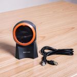 Main-one Fast Scanning High Accuracy 1D & 2D Desktop Table Mount Laser Barcode Scanner Reader