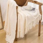 product_image_name-Generic-Textured knitted heavy throw blanket with tassels     -1