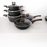 Scratch Resistant Aluminum Cookware Set With Utensils