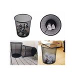 product_image_name-Generic-Dust Bin Mesh Black office/home utility metallic waste dustbin - 9L-3