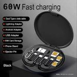 product_image_name-Generic-Multifunctional Data Cable Storage Box Adaptor for USB-C and Micro-USB Devices Universal Data Transfer Cable-1