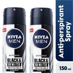 product_image_name-Beauty-MEN Black & White Original Anti-Perspirant Spray 48h - 150ml (Pack Of 2).-1