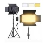 product_image_name-Universal-Pro led 800 video light with 2 batteries ,chsrger and direct power adapter-3