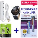 Power King 4 Way Power Extension Cable +Free Gift Watch+Oraimo Cable+Nova