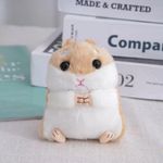 product_image_name-Fashion-Plush Hamster Keychain BROWN 3D Soft Stuffed Animal Key Ring for Bag, Backpack & Car Decor Pendant (Cute Gift for Girls, Women, Kids) Keyholder Keyring Toy Doll Gift for Pompom Kawaii Handbag-2