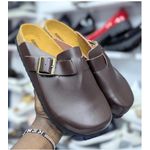 Brown leather Clogs 