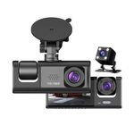 Black Box Traffic Recorder Dash Cam for Vehicle: Super HD 1080P. 3 Camera, Motion Detection, G-Sensor Dashcam, DVRCamera for Car