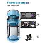 Black Box Traffic Recorder Dash Cam for Vehicle: Super HD 1080P. 3 Camera, Motion Detection, G-Sensor Dashcam, DVRCamera for Car