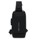 product_image_name-Generic-Men Multifunctional Waterproof Password Anti-theft Chest Bag - Black-2