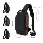 product_image_name-Generic-Men Multifunctional Waterproof Password Anti-theft Chest Bag - Black-3