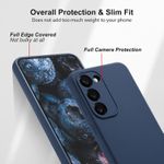 product_image_name-Generic-with Samsung Galaxy S23 Case Liquid Silicone, Skin Touch Rubber Case with Soft Microfiber Lining, Cute Slim Full Camera Protection Shockproof Cover for Samsung S23, Dark Blue-5