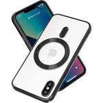 product_image_name-Generic-Black Luxury Electroplate Magnetic Charging Clear/Transparent Phone Case Cover For IPhone X-1