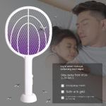 product_image_name-Generic-Electric Mosquito Swatter Stand Swatter Manual+ Automatic Blue Light USB Racket.-8