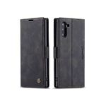 Caseme Black Soft Leather Wallet Flip Cover Case For Samsung Galaxy Note 10